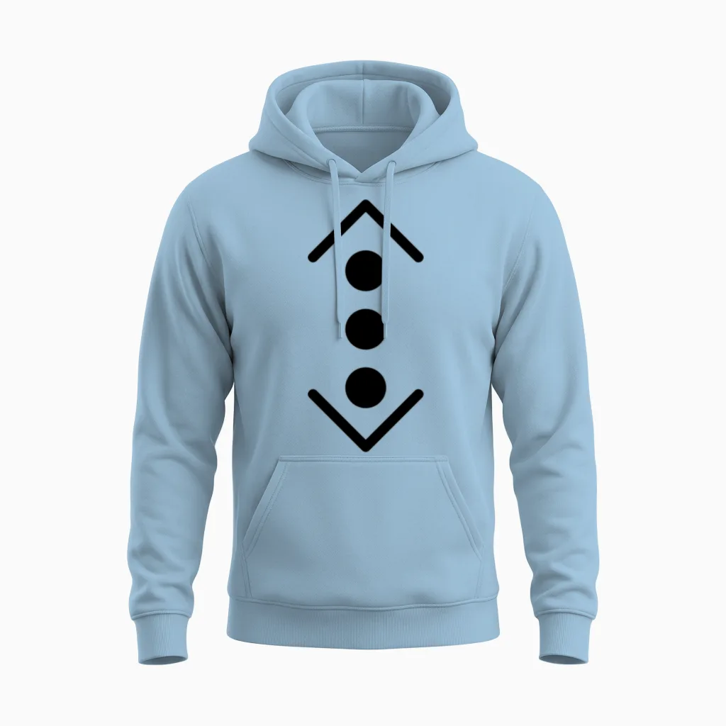 Cute Nice Tatoo Unisex Hoodie in Light Blue