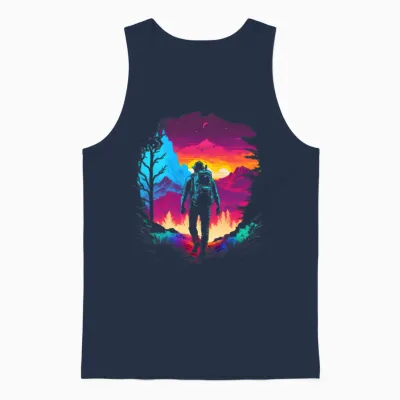 Hiking Unisex Tank Top - Navy