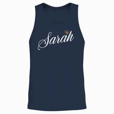 Sarah Custom Name for Women Kids Toddlers - Sarah Unisex Tank Top - Navy