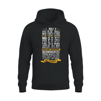 Blazing Saddles - I Want Rustlers Cut Throats Unisex Hoodie - Black