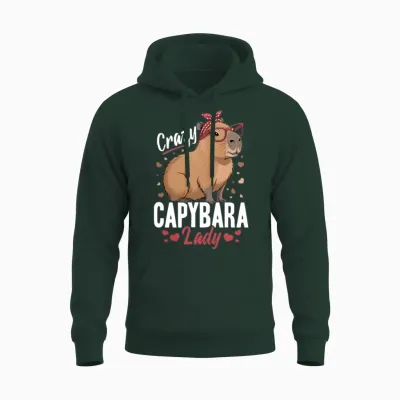 Funny Capybara Unisex Hoodie - Forest