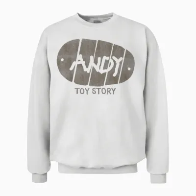 Disney Toy Story Andy Handwritten Unisex Sweatshirt - White