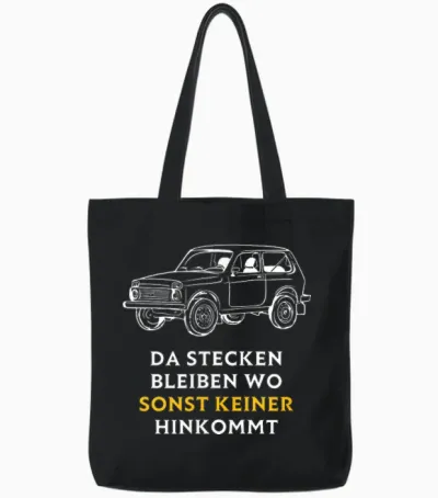 Lada Niva 4x4 Offroad Russland Ddr Osten Udssr Geländewage Tote Bags - Black