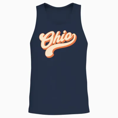 Ohio Retro Unisex Tank Top - Navy