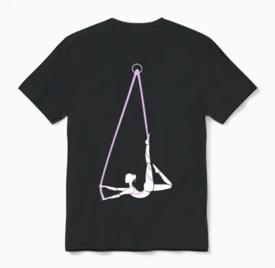 Aerial Silk Unisex T-Shirt - Black