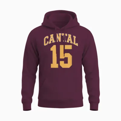 Cantal 15 T-Shirt, Black, S Unisex Hoodie - Maroon
