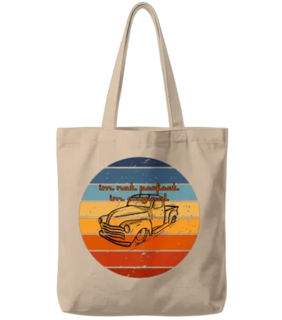 Retro Car Tote Bags - Natural