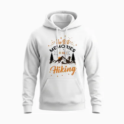 The Best Memories Are Made Hiking Unisex Hoodie - White