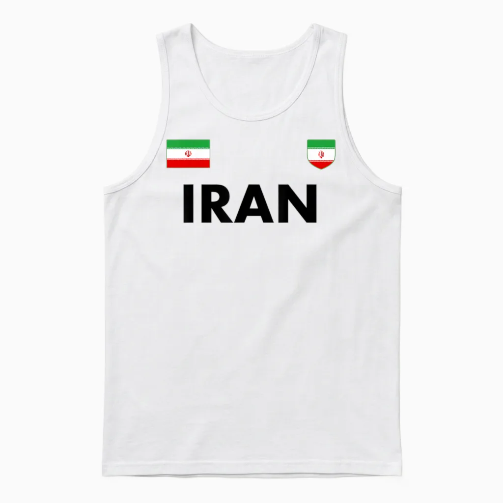 Iran Fußball Trikot Ball Reise Unisex Tank Top in White