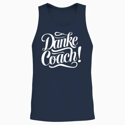 Danke Coach - Trainer Abschied Fitness Fussball Unisex Tank Top - Navy