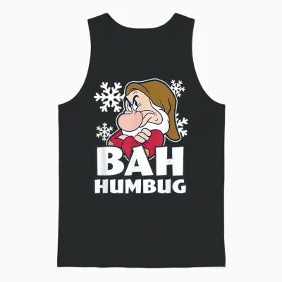 Disney Snow White & the Seven Dwarfs Christmas Grumpy Humbug Unisex Tank Top - Black