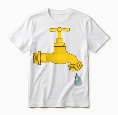 Dripping Faucet Unisex T-Shirt - White