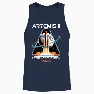 Raketenstart Artemis Ii to the Moon Weltraumforschung Unisex Tank Top - Navy