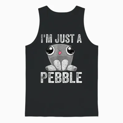 I'm Just a Pebble Unisex Tank Top - Black