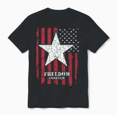 Premium New Cool Usa Army Veteran Freedom Unisex T-Shirt - Black