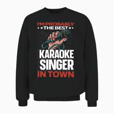 Karaoke Funny Unisex Sweatshirt - Black