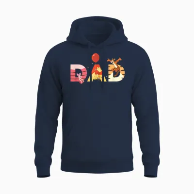 Disney Winnie the Pooh and Friends Dad Father's Day Birthday Unisex Hoodie - Navy