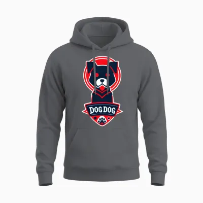 Dog Dog Logo Unisex Hoodie - Charcoal