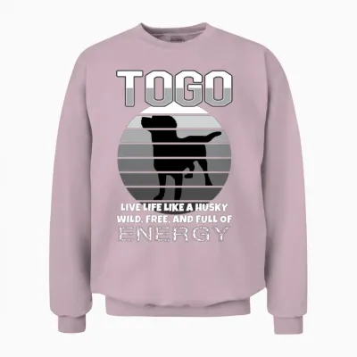 Dog Togo Dog Unisex Sweatshirt - Light Pink