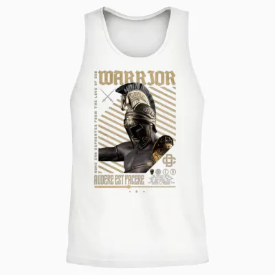 Warrior Modern Streetwear Unisex Tank Top - White
