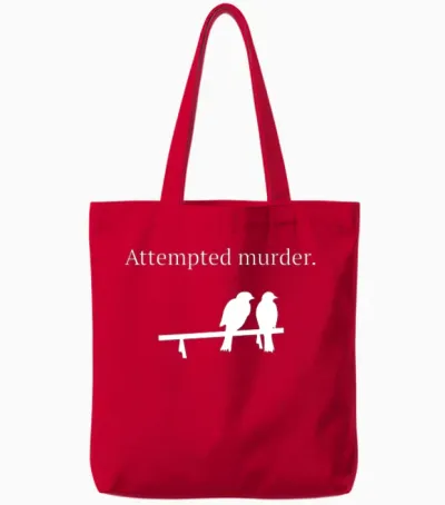 Attempted Murder Tote Bags - Red