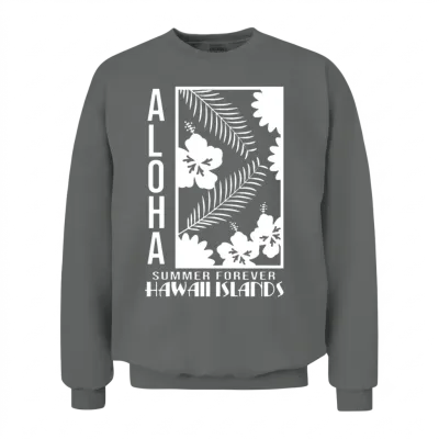 Fresh Hawaiian Style Tshirt Design Hawaii Island Unisex Sweatshirt - Graphite Heather