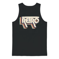 Retro Style Unisex Tank Top - Black – 1