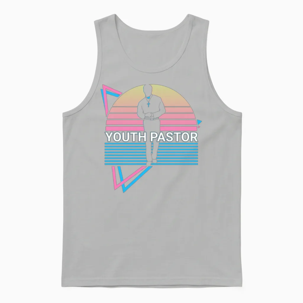 Youth Pastor Retro Unisex Tank Top in Ash