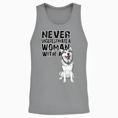 Siberian Husky Never Underestimate Unisex Tank Top - Sport Grey