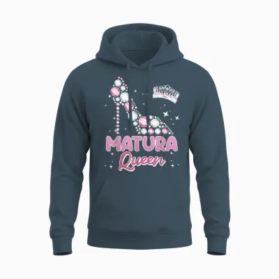 Matura Queen 2026 Maturantin Schulabschluss Mädchen Unisex Hoodie - Dark Heather