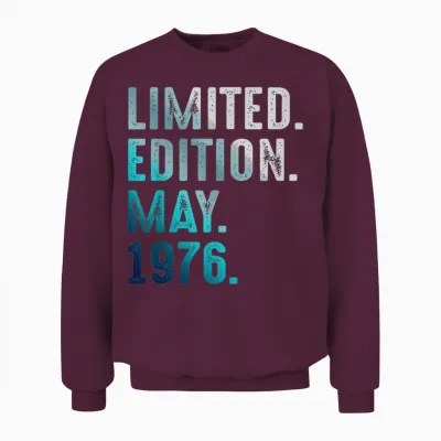édition Limitée Mai 1976 Retro Vintage 1976 Unisex Sweatshirt - Maroon
