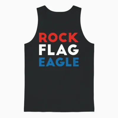 Rock Flag Eagle Unisex Tank Top - Black
