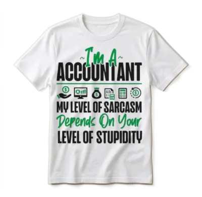 Accountant Bookkeeper Accounting Unisex T-Shirt - White