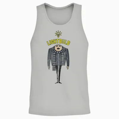 Despicable Me, Portrait of the Bulb T-Shirt, White, S Unisex Tank Top - Ash