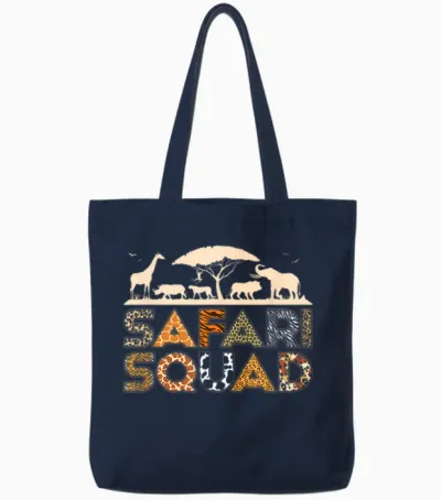 Safari Squad African Safari Tote Bags - Navy