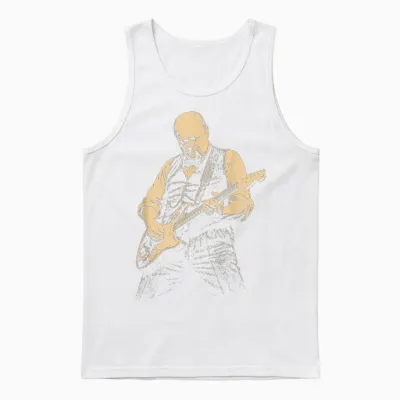 Winston Churchill Guitare Vintage Unisex Tank Top - White