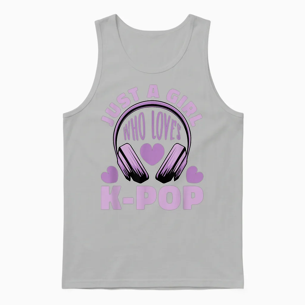 K-Pop - South Korean Pop Unisex Tank Top in Ash
