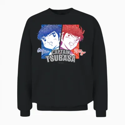 Captain Tsubasa Tsubasa Ozora＆kojirou Hyuuga Unisex Sweatshirt - Black