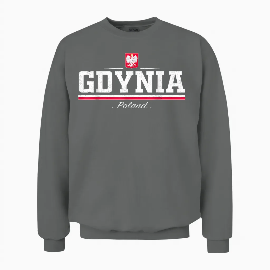 Gdynia Poland/polska Unisex Sweatshirt in Graphite Heather