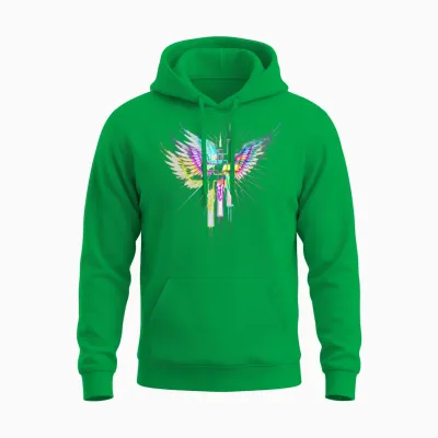 Christian Unisex Clothes Holy Cross Design Unisex Hoodie - Irish Green