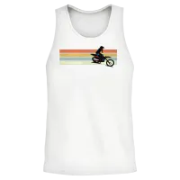 Motocross Retro Unisex Tank Top - White – 2