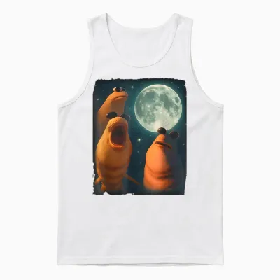 Funny Marcus the Worm Meme I Don't Like This Rock Meme Unisex Tank Top - White
