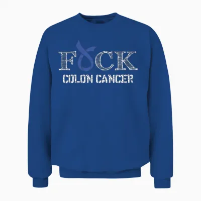 F+ck- Colon Cancer Awareness Ribbon Unisex Sweatshirt - Royal