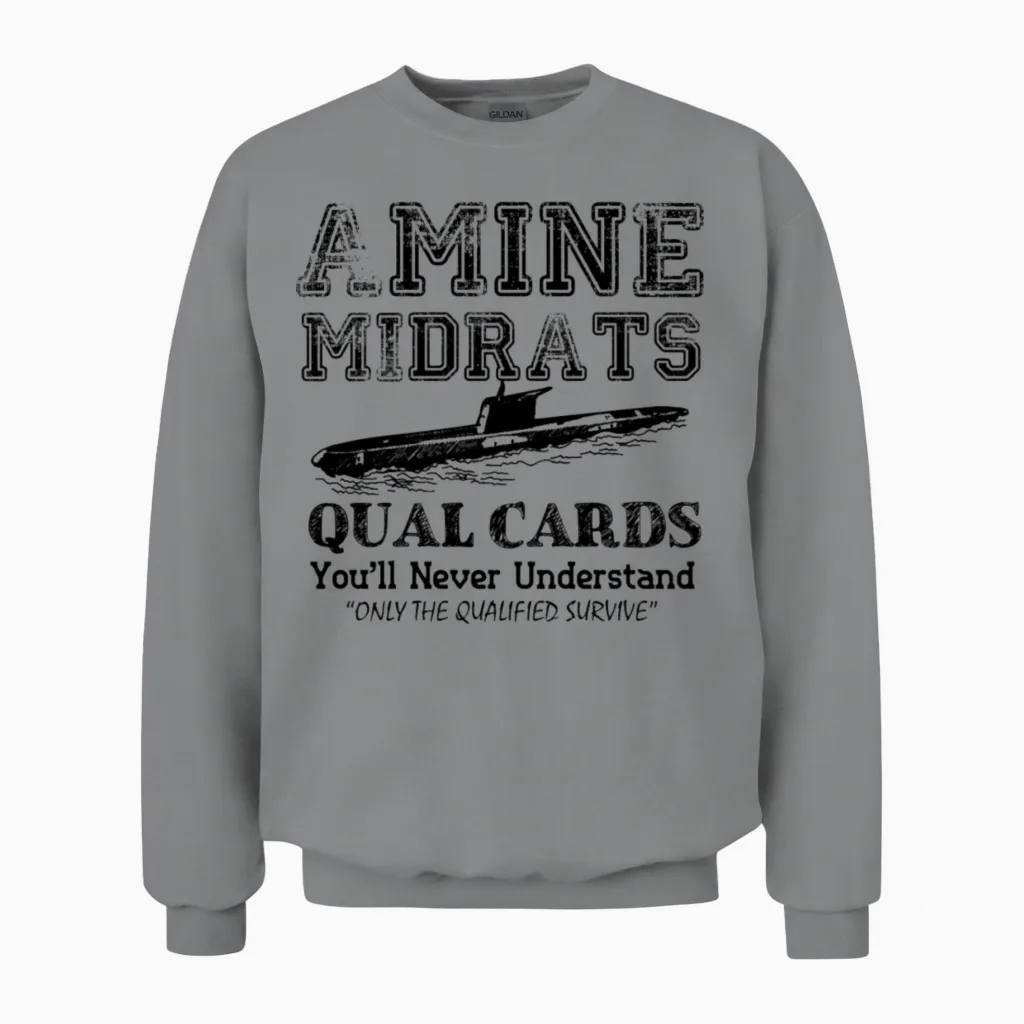 Submarine Shirt - Navy Submarine Unisex Sweatshirt in Sport Grey