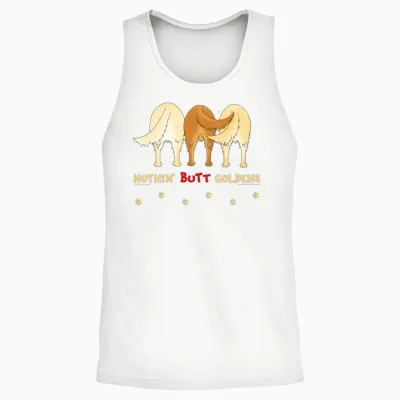 Nothin' Butt Goldens Unisex Tank Top - White