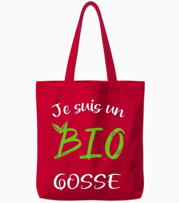 Je Suis Un Bio Gosse Humour Vegan Cadeau Bio T-Shirt Haut De Gamme Tote Bags in Red