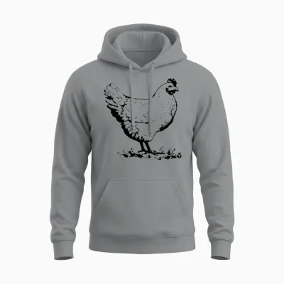 Chicken Funny Unisex Hoodie - Sport Grey