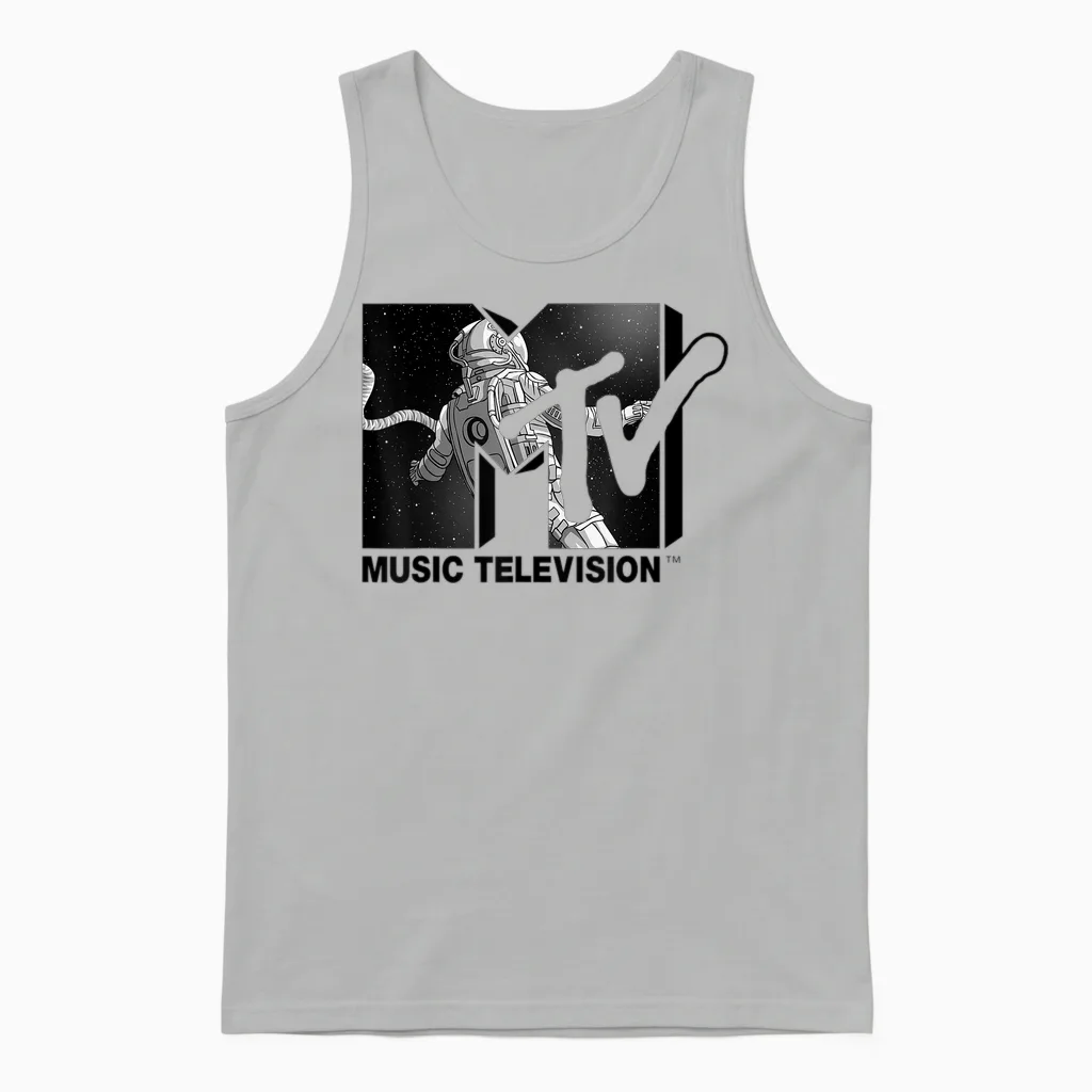Mademark X Mtv - Mtv Astronaut Stratosphere Footage Unisex Tank Top in Ash