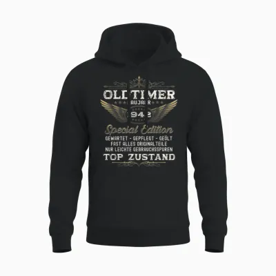 Geschenk Zum 84. Geburtstag Oldtimer Original Jahrgang 1942 Unisex Hoodie - Black