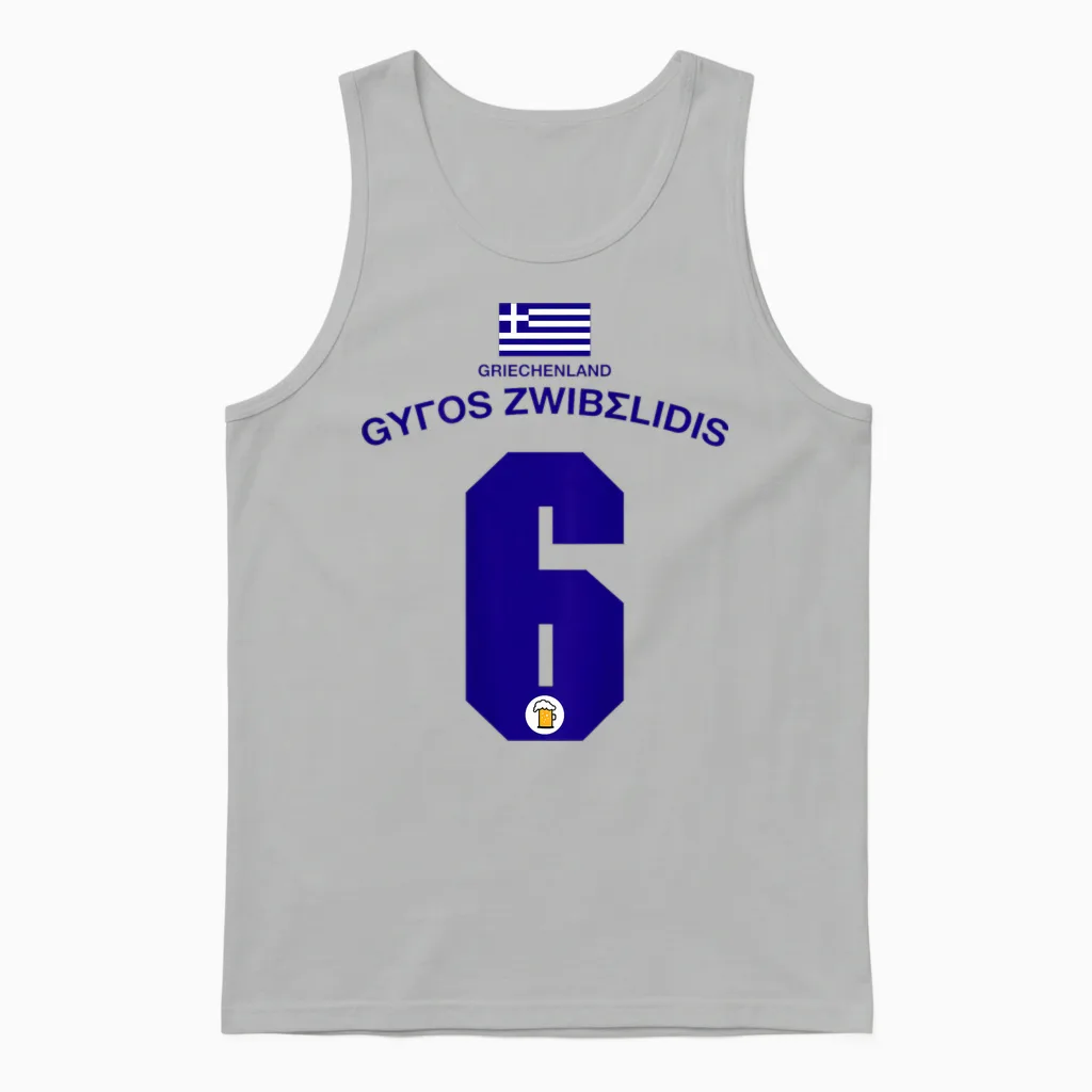 Griechenland Party Trikot Malle Party-Urlaub Unisex Tank Top in Ash